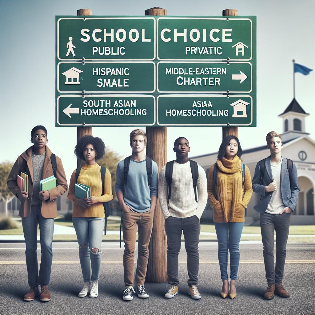 School choice promotion concept.