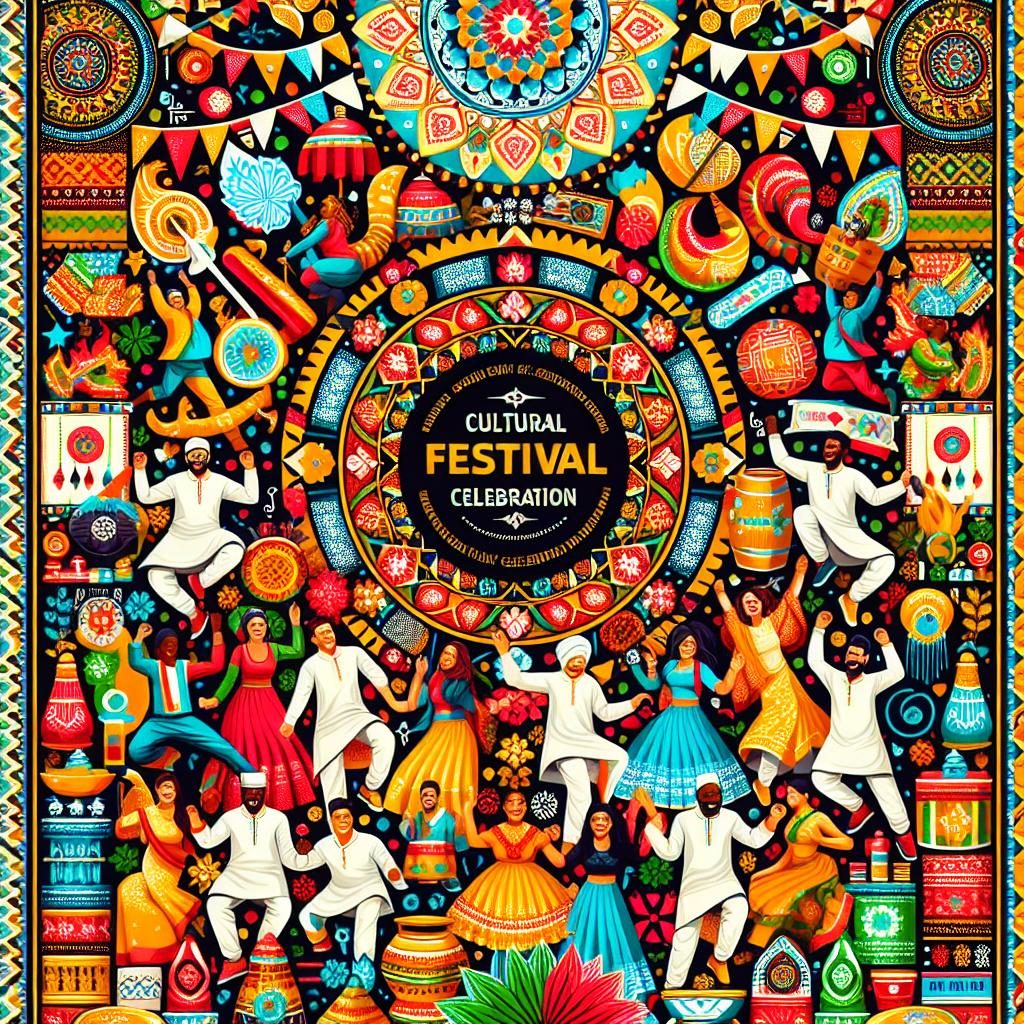 Cultural festival celebration poster.