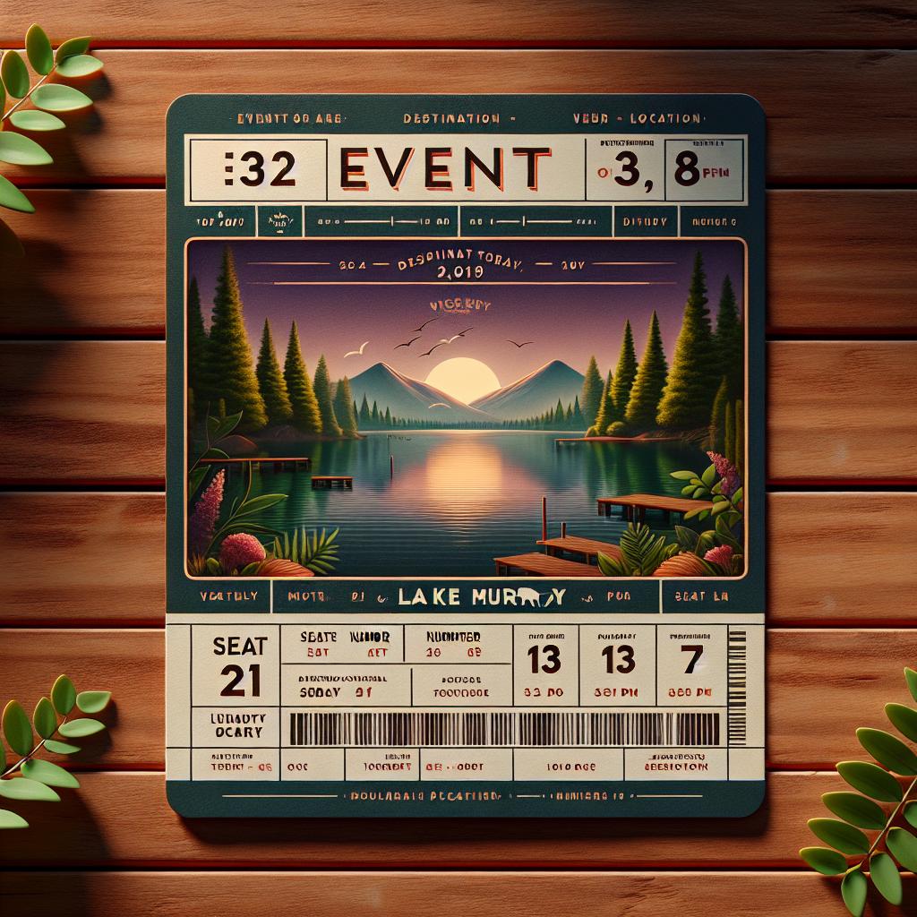 Lake Murray event ticket.