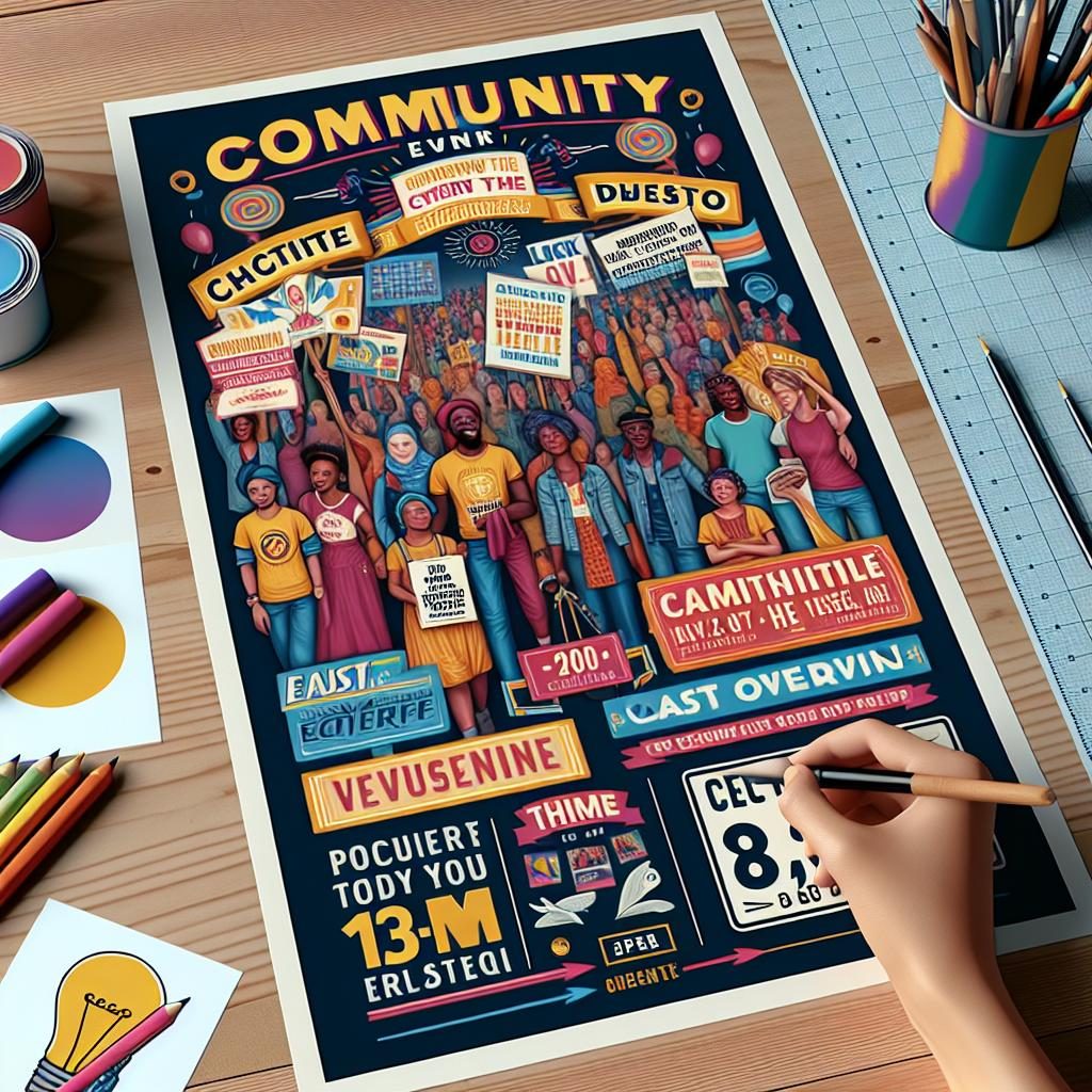Community event poster illustration.