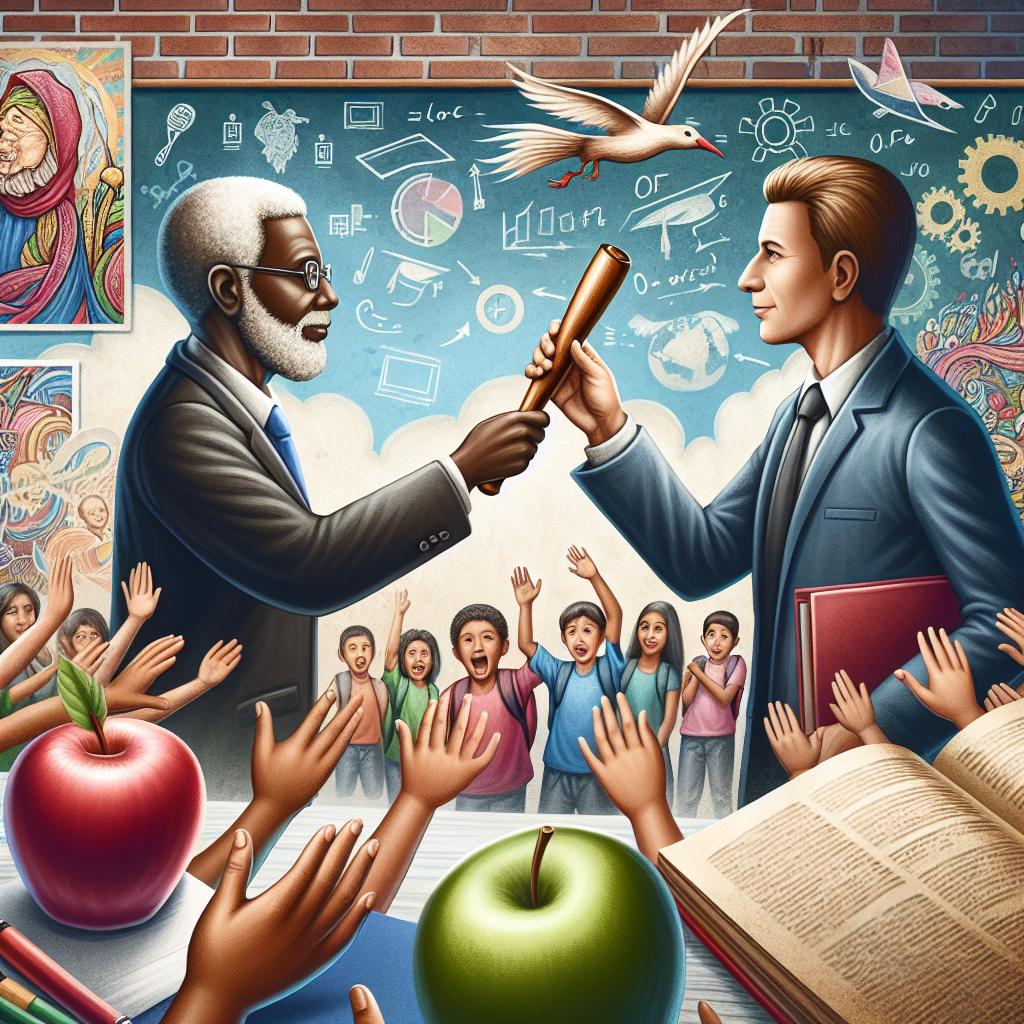 Education leadership transition concept