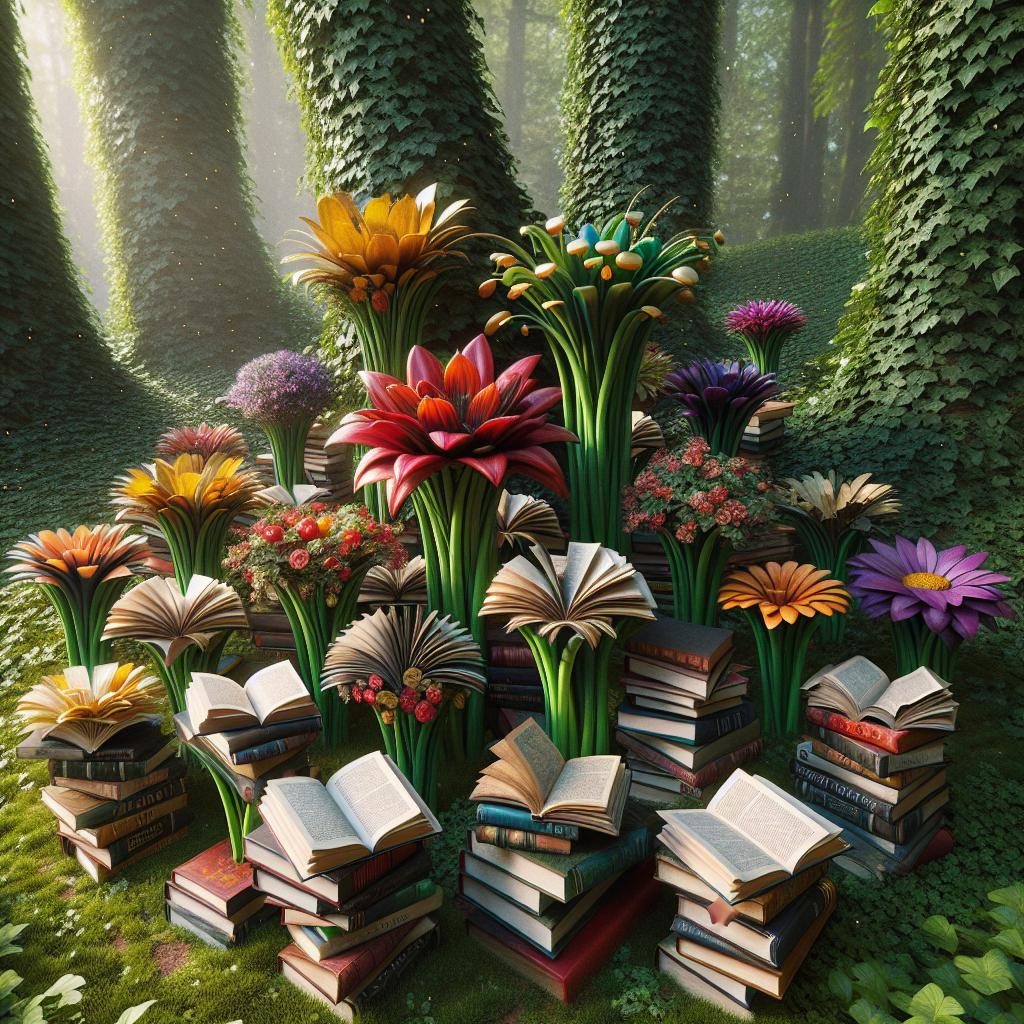 Books blooming everywhere.