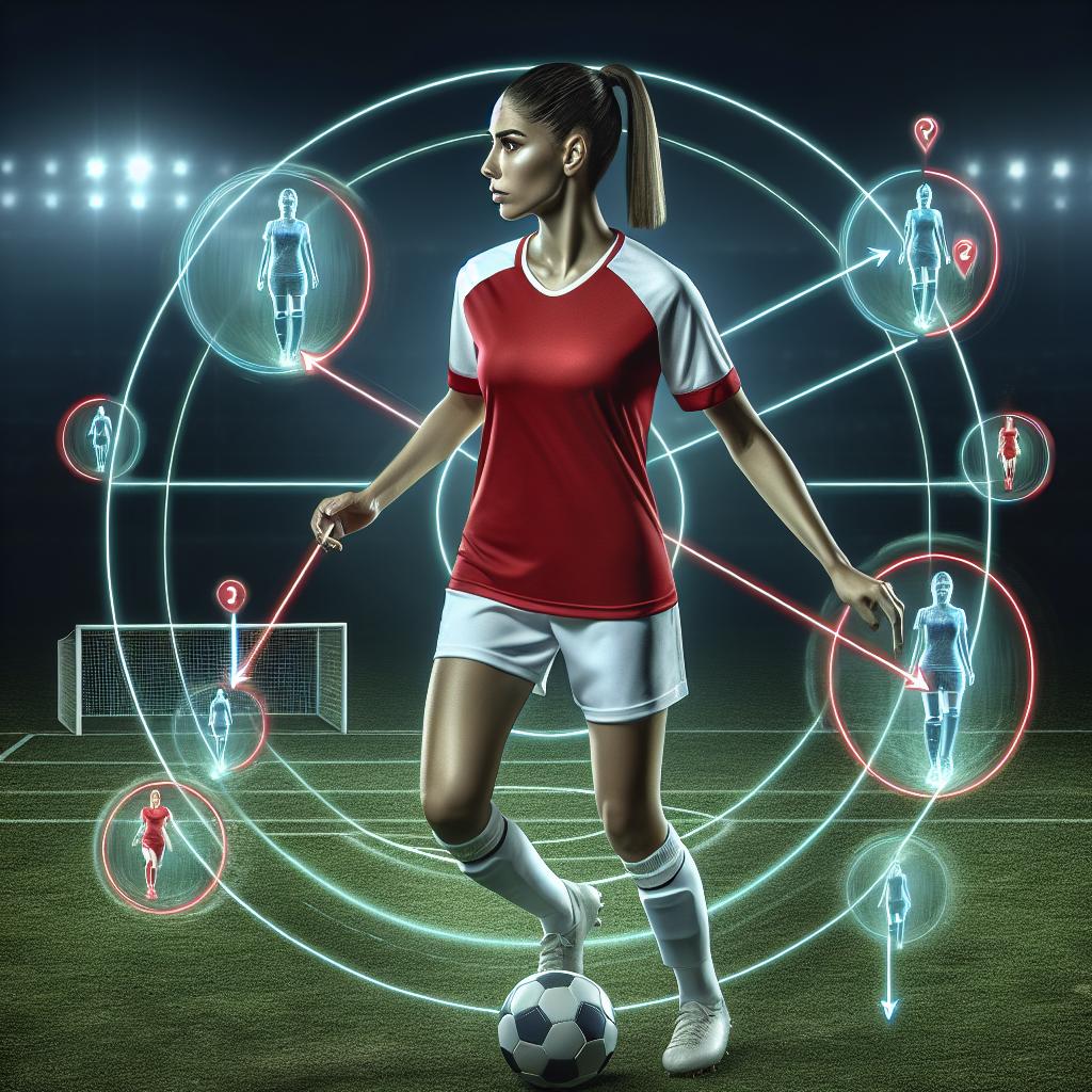 Football player decision visualization