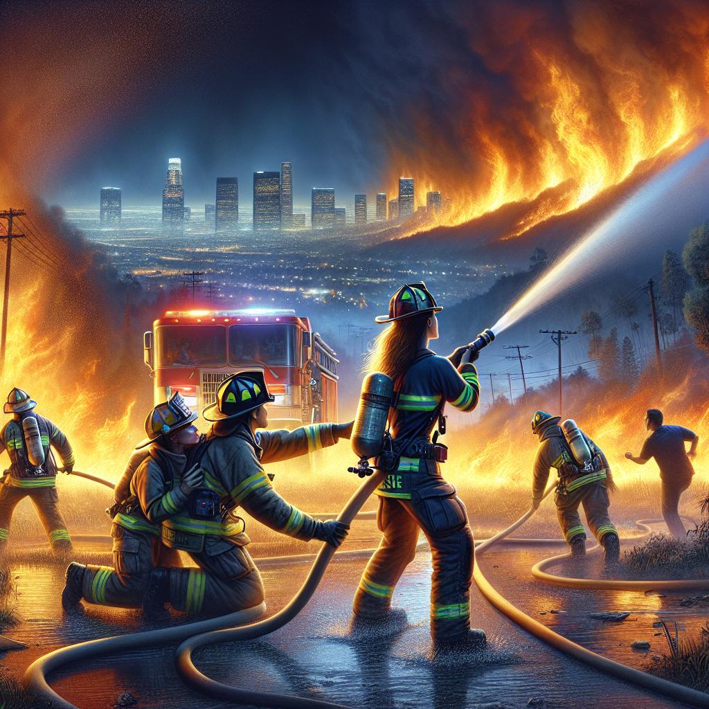 Firefighters battling raging infernos