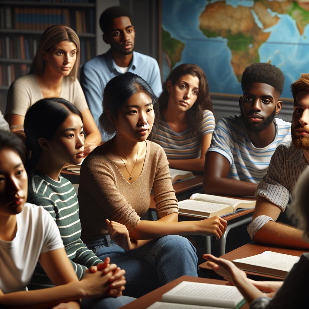 Classroom discussion on race.