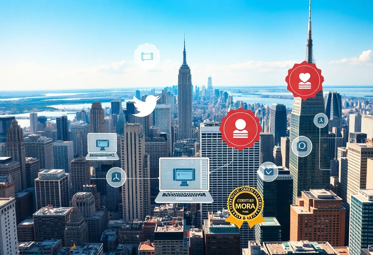 A bustling New York city scene representing digital marketing opportunities