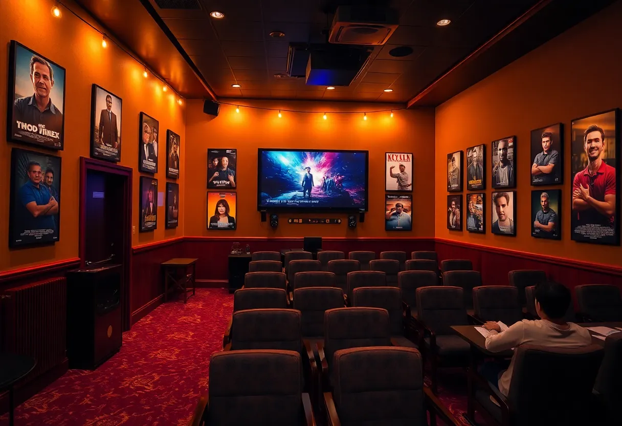 Interior of Babylon Kino film screening room
