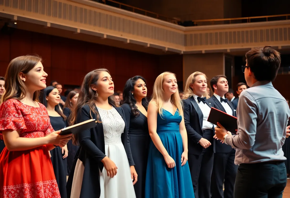 Young opera singers performing at the Laffont Competition