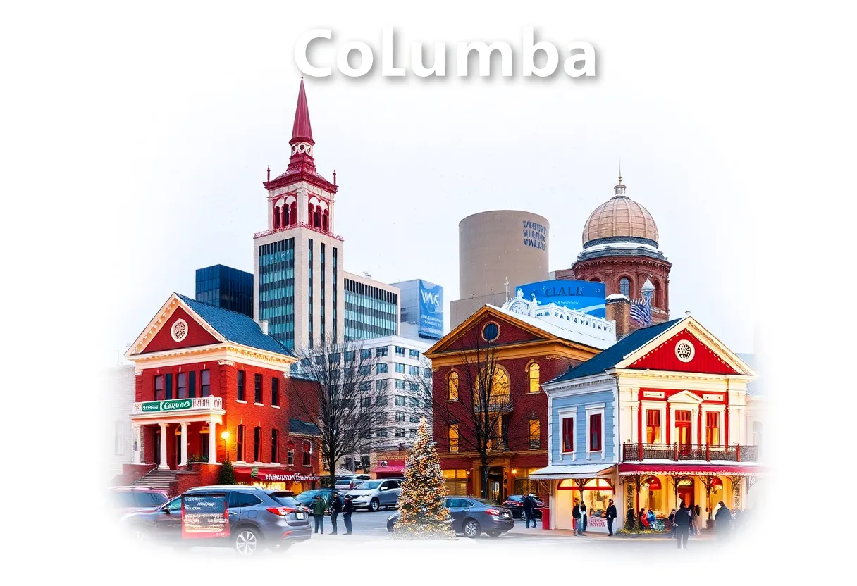 Columbia SC ambassadors with a winter backdrop