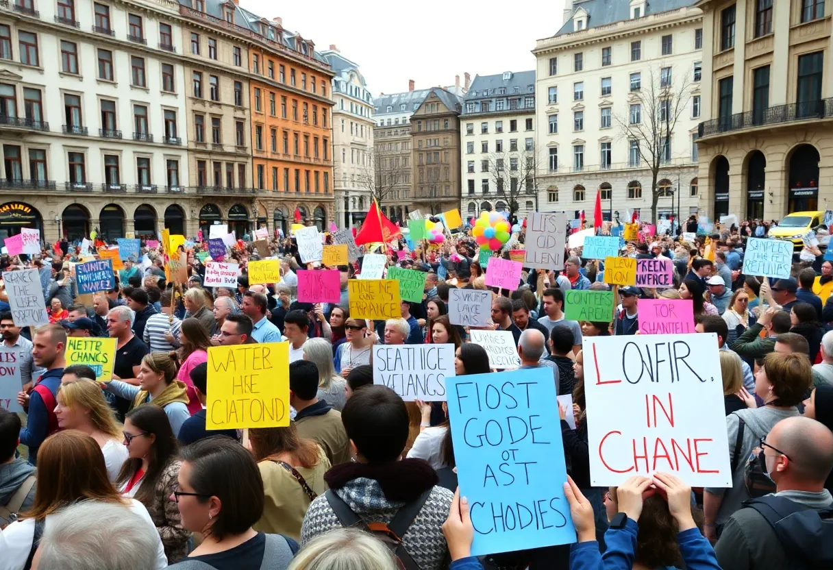 Crowd gathered in Columbia for the We Fight Back protest