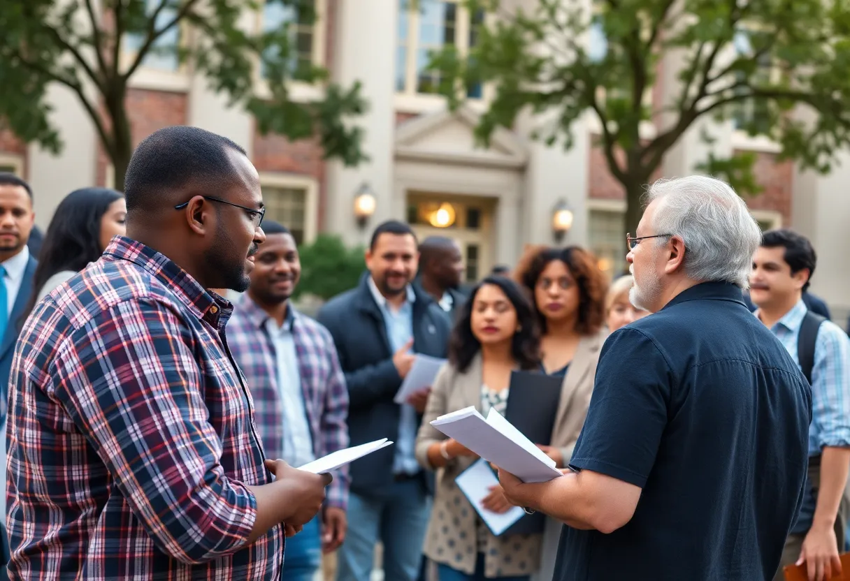 Residents of Columbia discussing the pardon of E.W. Cromartie