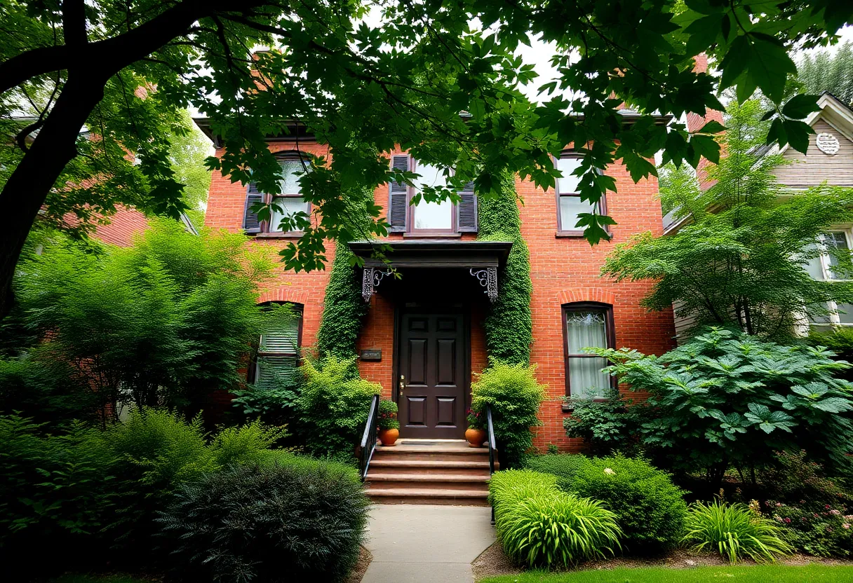 A picturesque historic home in Columbia with red and tan brick exterior.