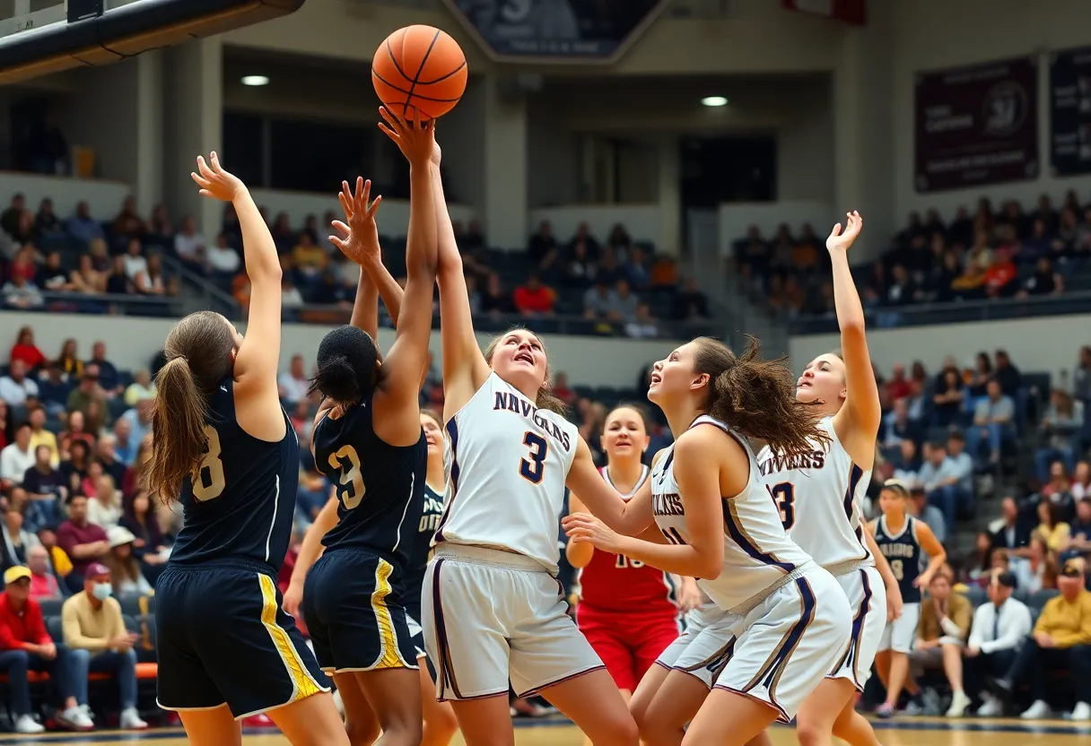 Scene from the St. Andrews vs CIU women's basketball game