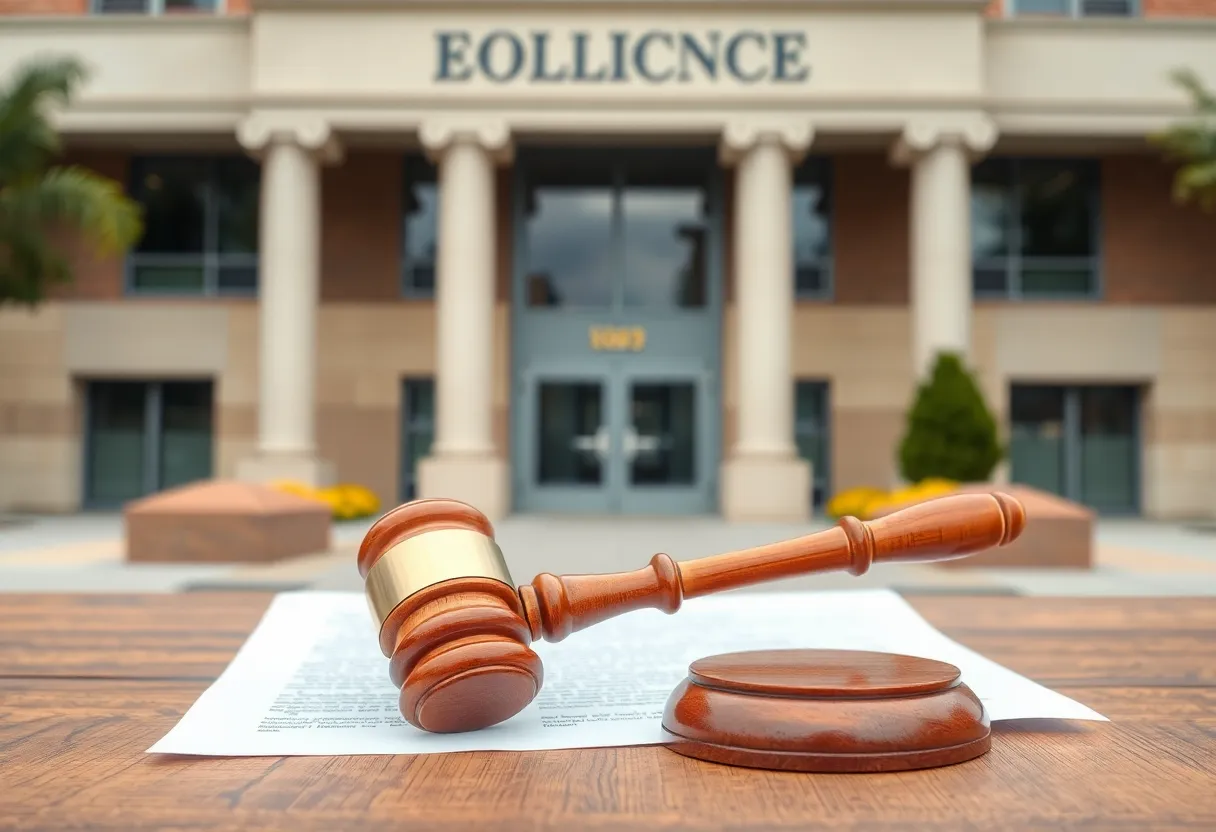 A gavel and legal documents representing an ethics challenge