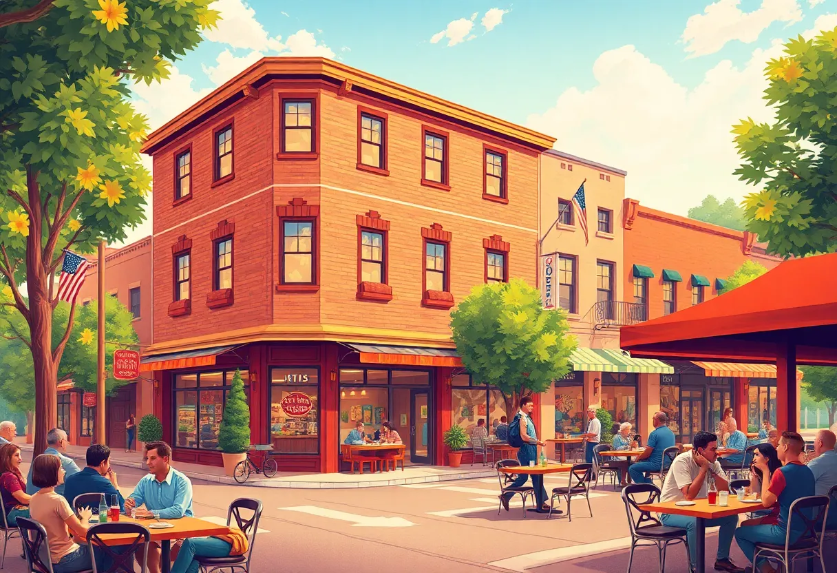 Conceptual image of new hotel and restaurants in Lexington SC