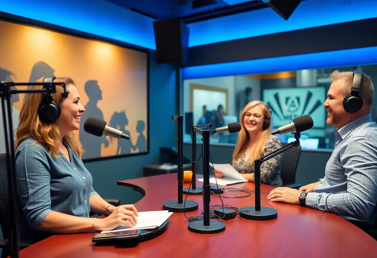 Columbia radio hosts in the studio