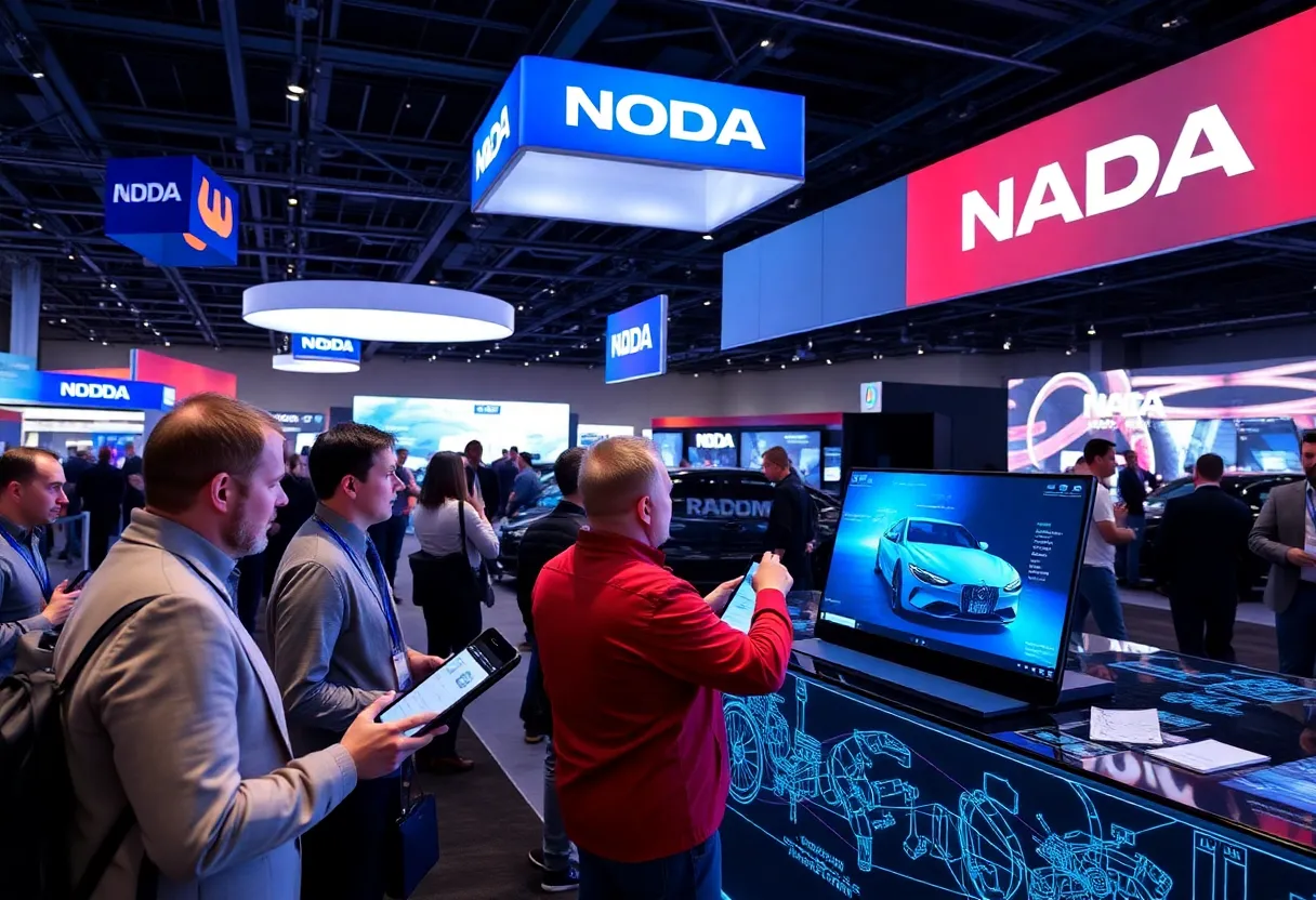 Attendees at the 2025 NADA Show discovering automotive innovations.