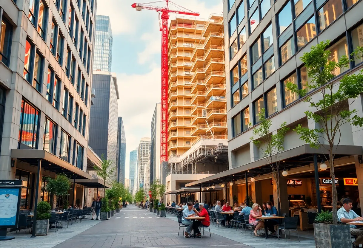 Rendering of new hotel and steakhouse in downtown Lexington, SC.