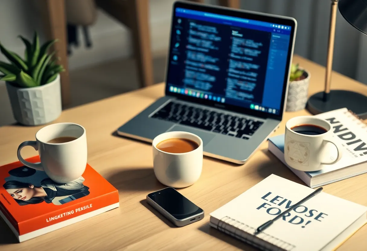 Home office for digital marketing professionals working remotely