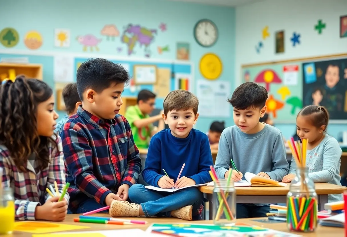 Students engaged in arts education activities