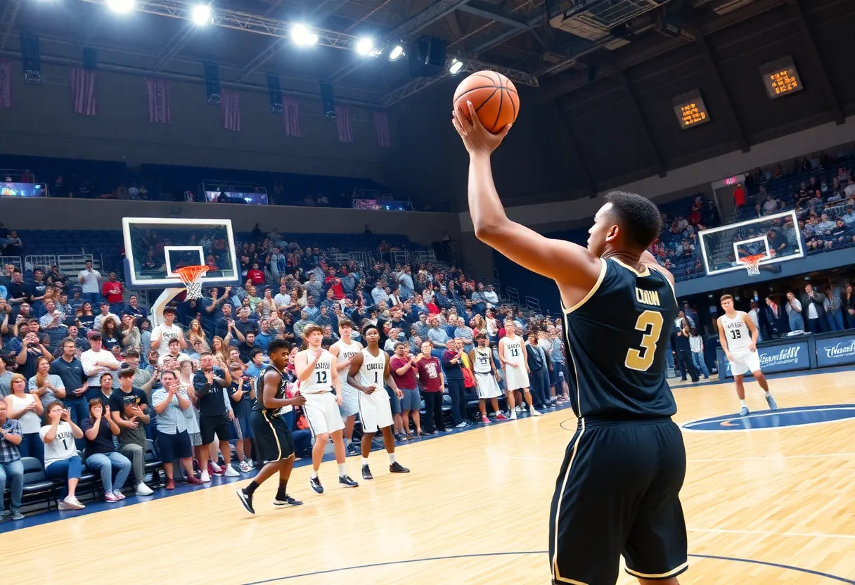 CIU basketball players competing during a game