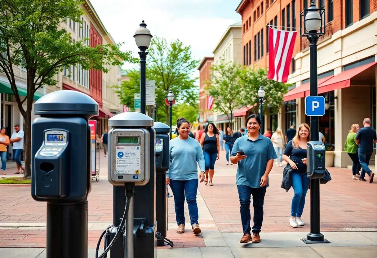 New parking pay stations on Main Street in Columbia SC