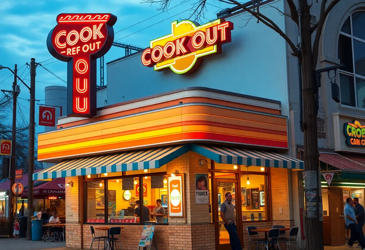 Image of a Cook Out fast food restaurant in West Columbia