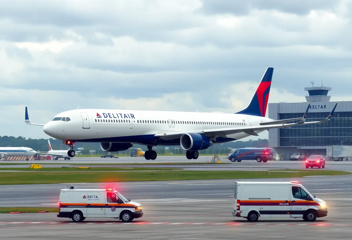 Delta Air Lines airplane returning to Atlanta after cabin incident