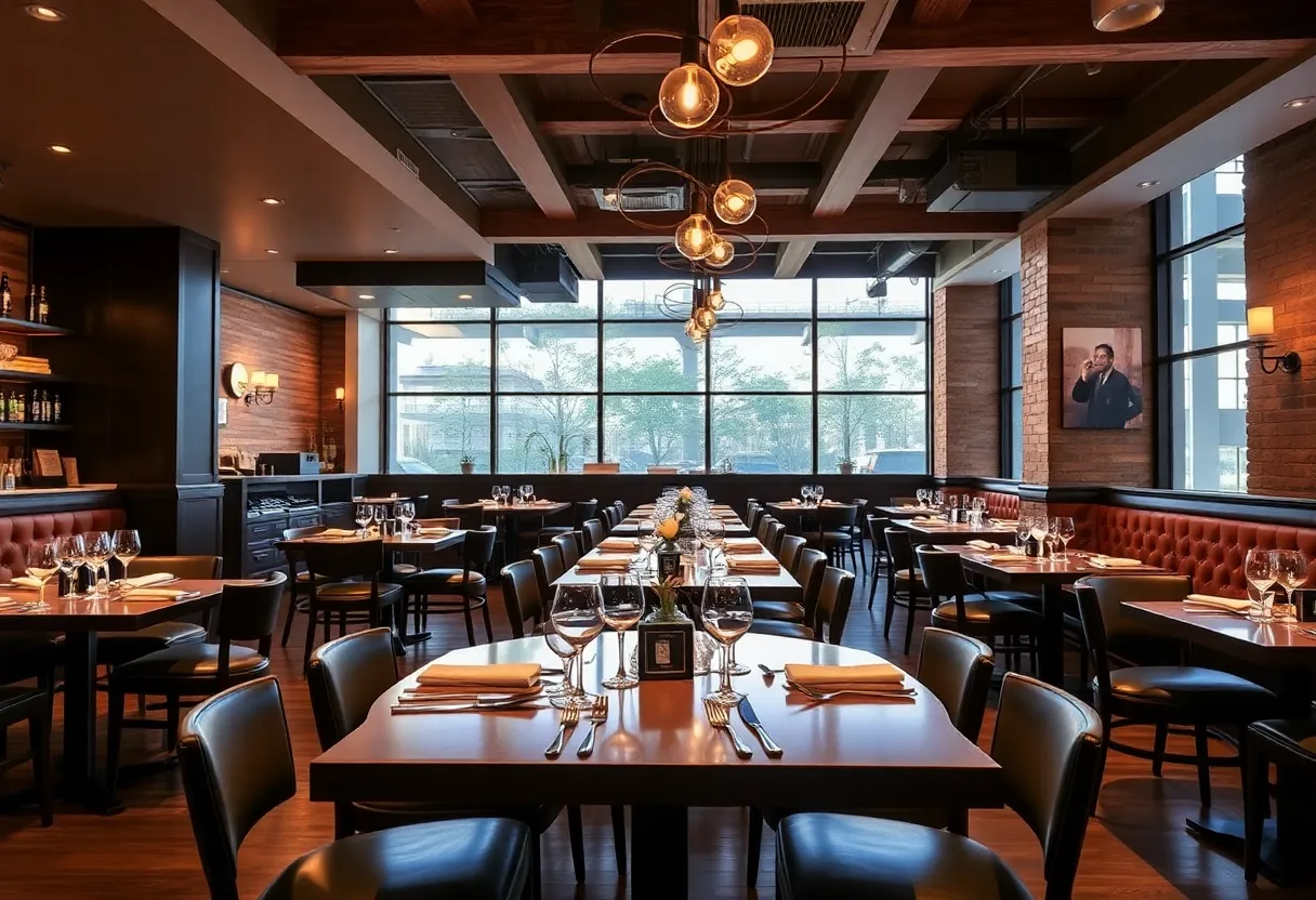 Interior of a modern steakhouse in downtown Lexington