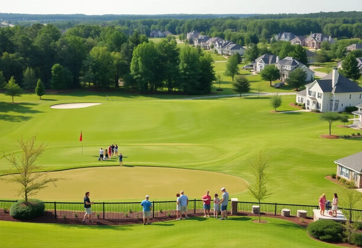 A vibrant golf community in Lexington SC with families enjoying the outdoors