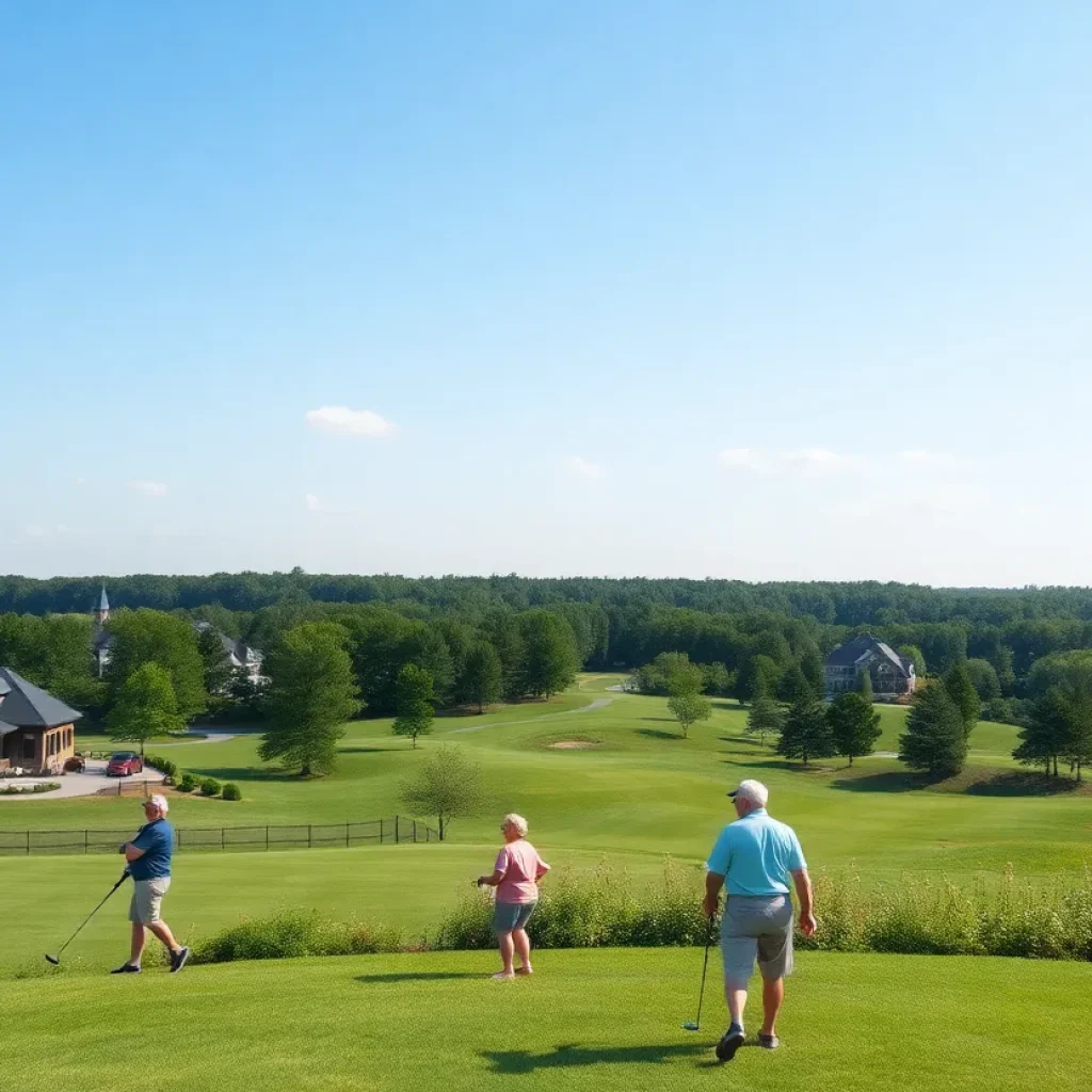 Scenic golf neighborhood with retirees in Lexington SC