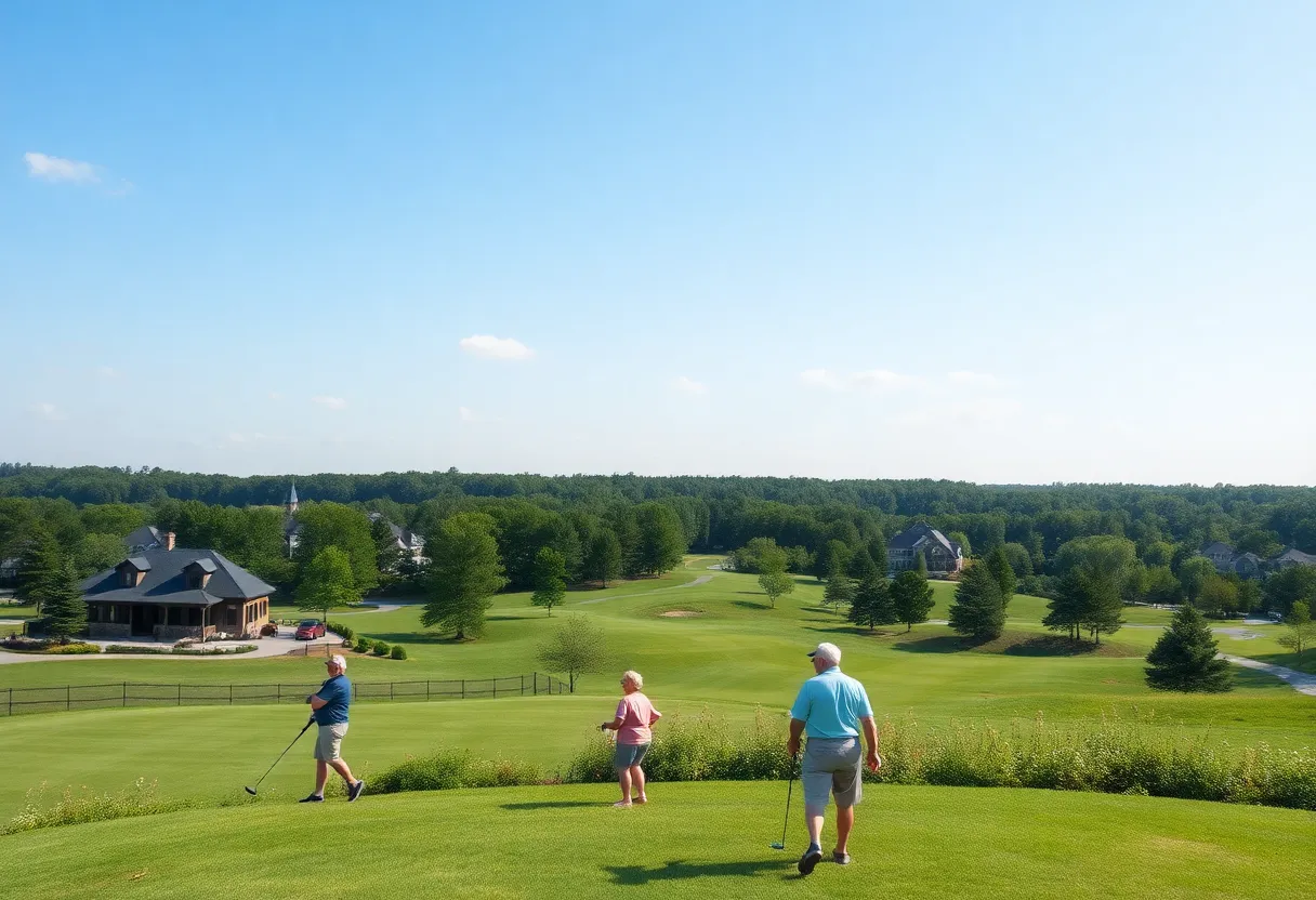 Scenic golf neighborhood with retirees in Lexington SC