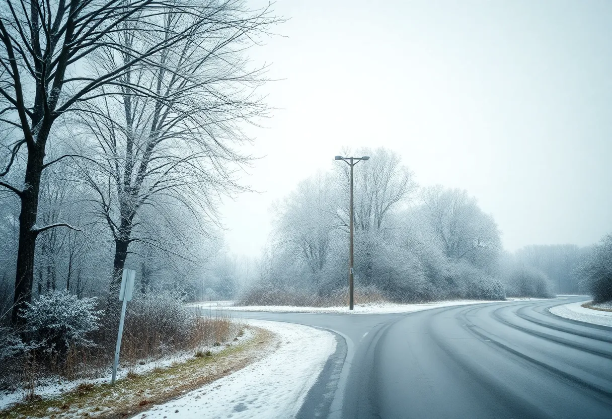 Icy Winter Conditions in Columbia