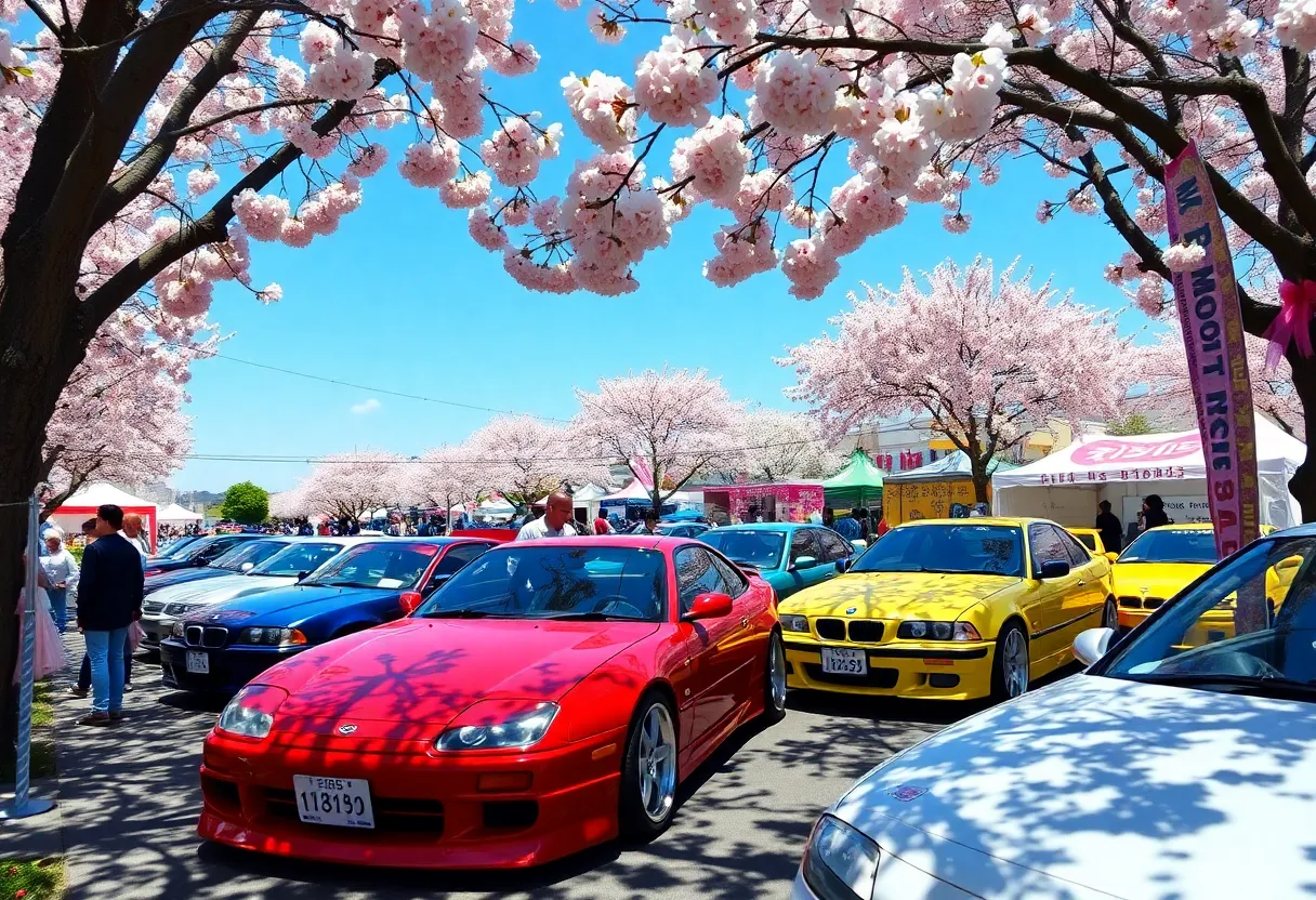 Japanese import cars at Irmo Cherry Blossom Festival