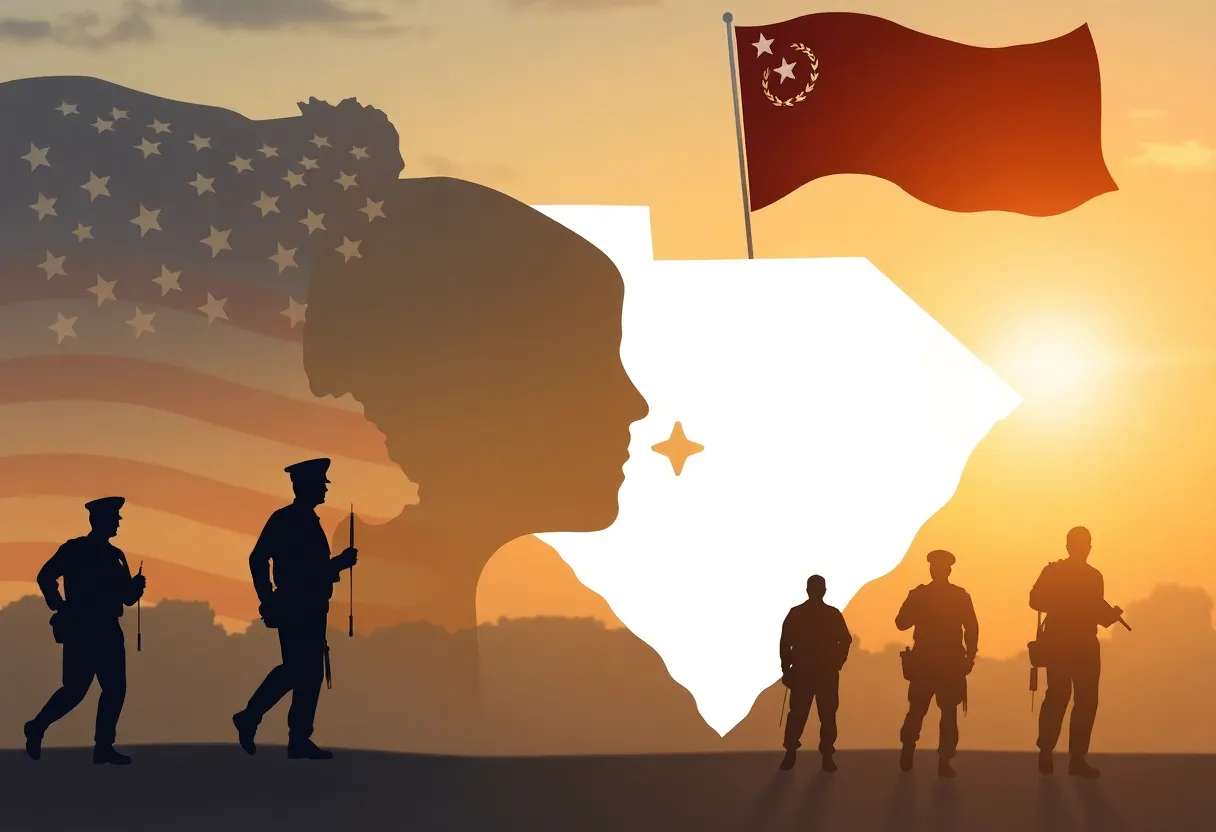 Illustration depicting military leadership changes in South Carolina