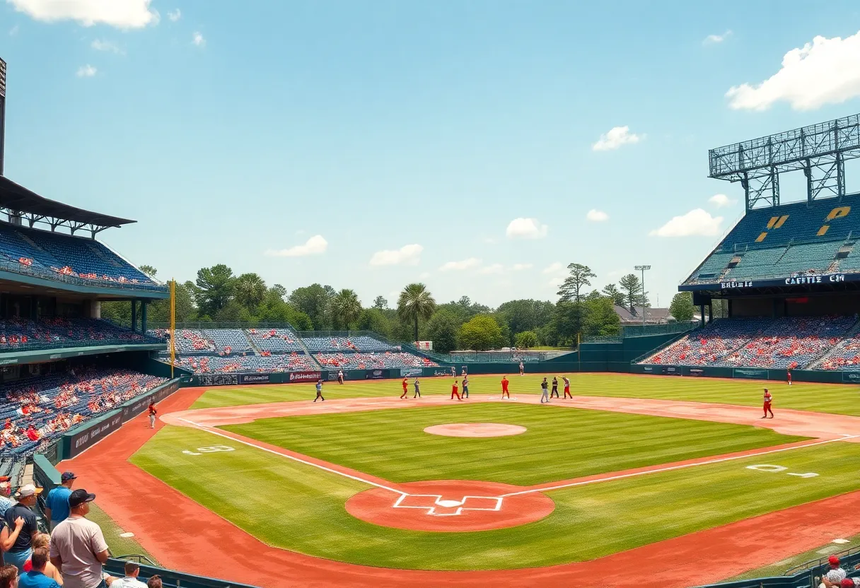 Baseball Game in South Carolina High School