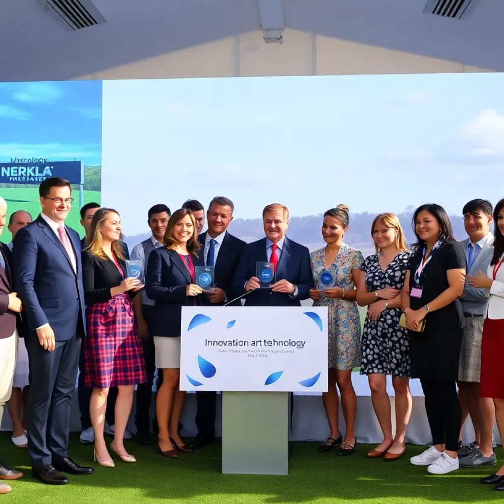 Attendees celebrating at the Toptracer Tracie Range Awards Ceremony