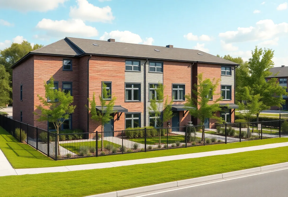 Rendering of new townhomes in Columbia, SC