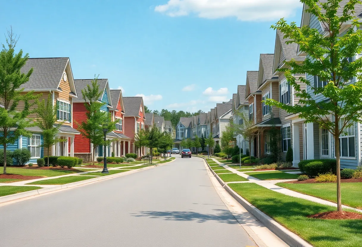 Townhomes under construction in West Columbia