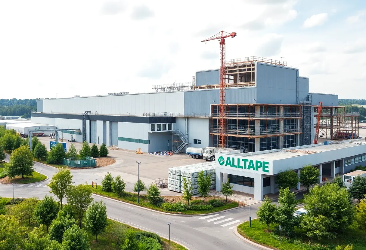 Rendering of ALLTAPE's new manufacturing facility in Lexington County