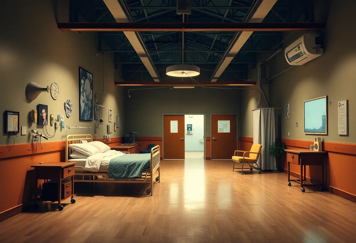 Illustration showing the importance of safety in care facilities.