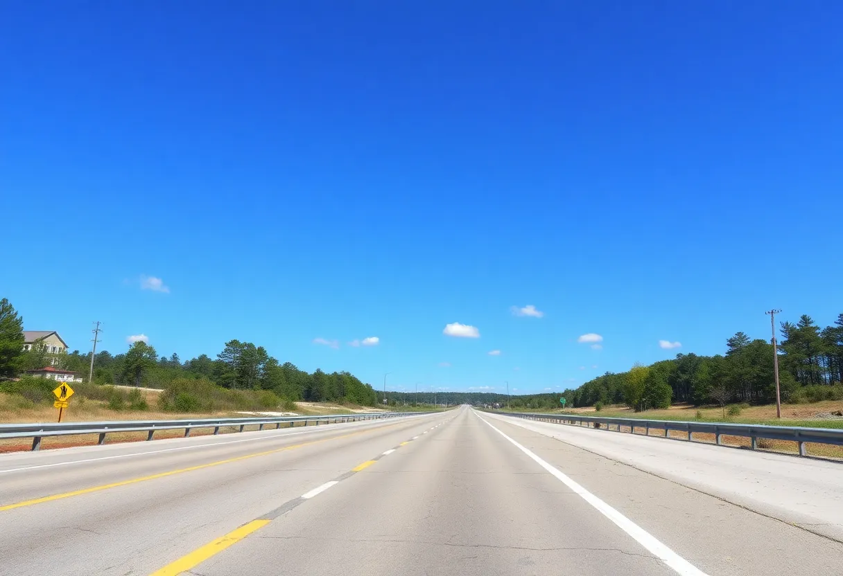 Volunteers cleaning litter from a South Carolina highway