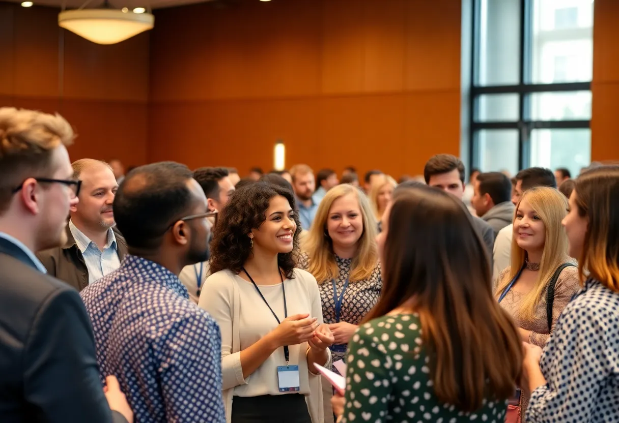 Audience at Columbia Leadership Summit engaging in discussions.