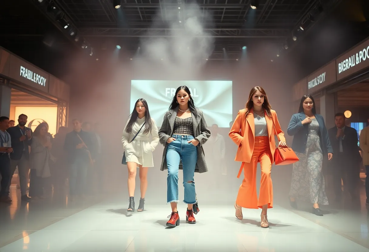 Dior and Ralph Lauren logos amidst a colorful digital backdrop representing social media engagement.