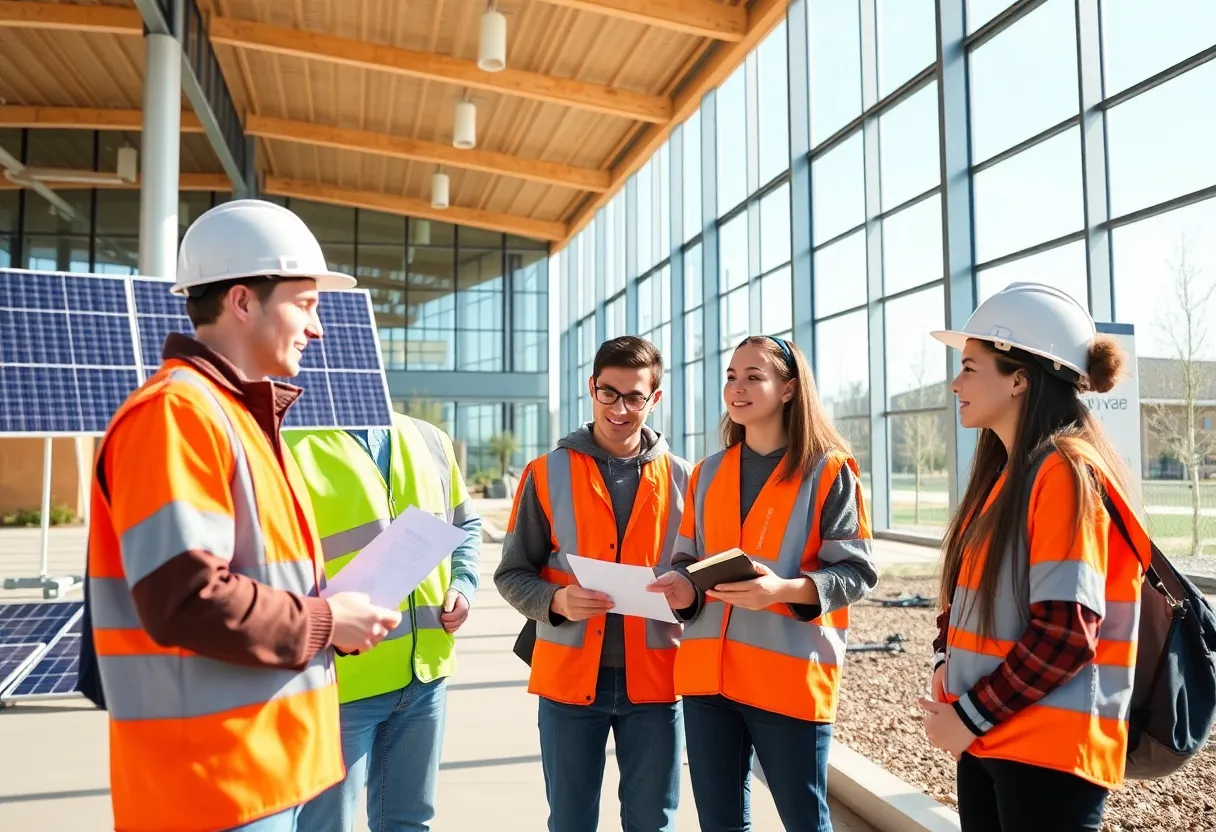 Students training at the Green Skills Innovation Centre