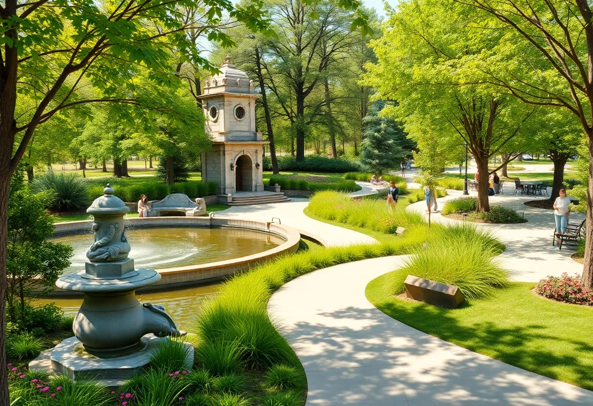 Conceptual design of the renovated Lexington park