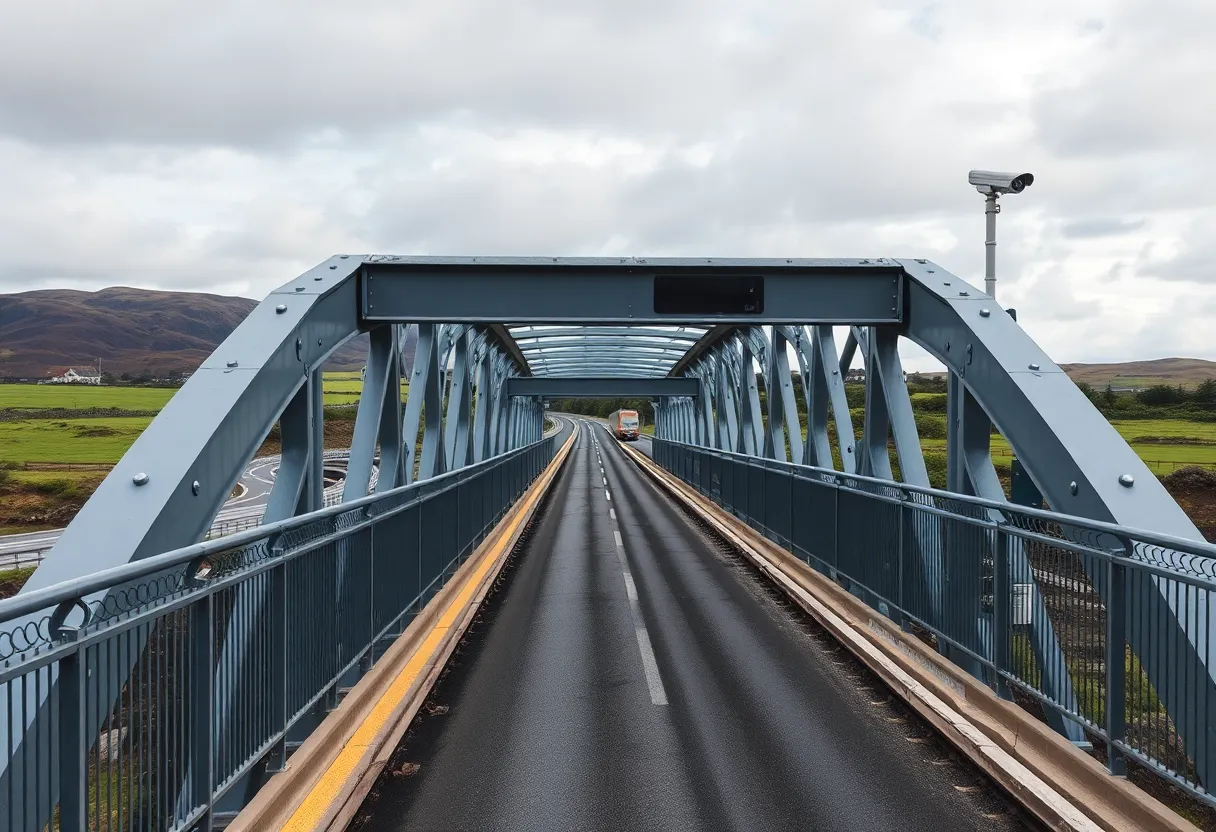Advanced cameras monitoring a railway bridge for safety