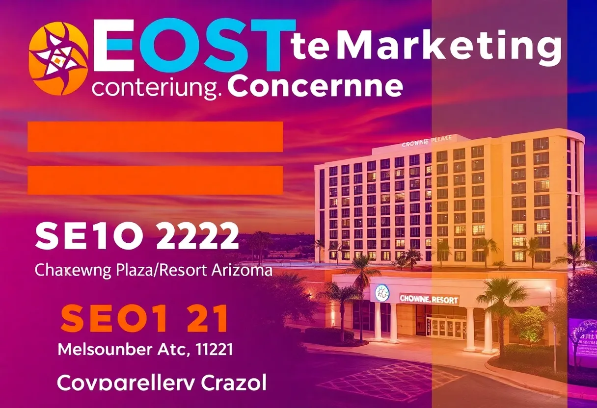 Promotional graphic for the SEOST Digital Marketing Conference 2025 in Chandler, Arizona.