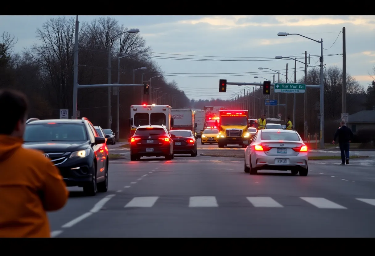 Emergency responders at a collision site in Lexington County