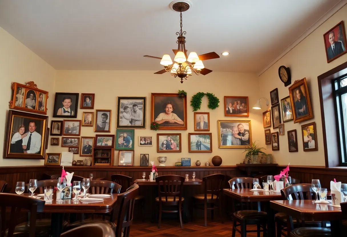 A cozy interior of Villa Tronco showcasing traditional Italian restaurant decor.